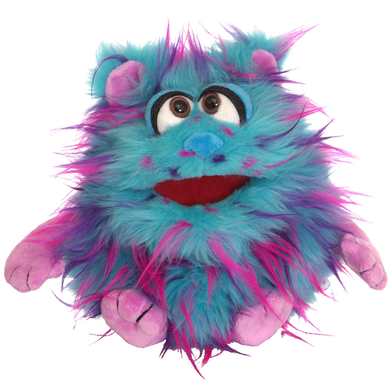 Living Puppets: Beep The Blue Friendly Monster - 9" Plush Hand Puppet, Handmade, Moving Mouth, Soft Companion Character, Play & Develop Toy, Kids 3+